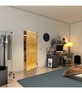 Pendeltür - Fineprint Model 029 Gold auf Klarglas