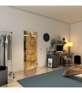 Pendeltür - Fineprint Model 037 Gold auf Klarglas